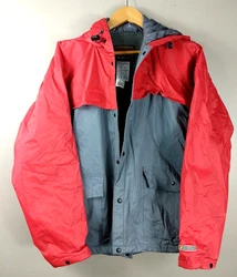 This is a Stearns Dry Wear Rain Jacket Full Zip Red Gray Size M/L. You might get a steal. I really appreciate it!