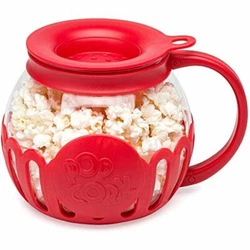 Ecolution Original Microwave Micro-Pop Popcorn Popper, Borosilicate Glass, 3-in-1 Silicone Lid, Dishwasher Safe, BPA...