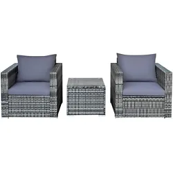 This rattan sofa set will be a perfect choice for you. The whole set is crafted with steel and wrapped with premium...
