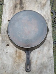 Does wobble and spin.  Not restored.  Cooked on carbon, etc.  See pics. 