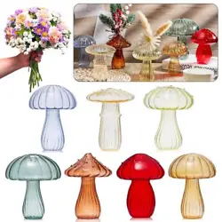 Product shape: mushroom. 1,This decorative vase can be used in many different ways. Material: organic glass. Color:...