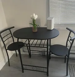 Create a cozy dining area with this practicalSmall Kitchen Table and 2 Chairs set. Featuring a waterproof tabletop and...