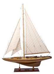 The Sailboat Model is built exactly to scale what the original was with many details. The Endeavour model sailboat has...
