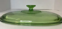 Lid only - clear green glass.