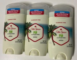 🌴 3 Pack Old Spice fiji with Palm Tree Deodorant Aluminum Free - 3.0 oz each.
