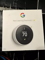 1x Google Nest Learning Thermostat - White Color. ---NO BASE---. NOTE: There is NO base included. All other accessories...