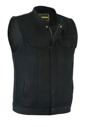 Premium Quality Denim SOA Vest. 14 Oz 100% Cotton Denim Material. Two Chest Pockets & Two Lower Hand Pockets. Single...
