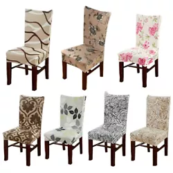 Our dining room chair slipcovers works for square chair backs. Simply slip over the chair and the chair cover stretches...