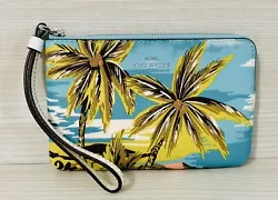 100% Authentic Coach Hawaiian Corner Zip Wristlet Wallet. Wrist Strap Attached. I am always happy to work with you for...