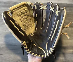 Please see photos as there is a leather string that needs relaced. Great high quality glove. Thanks!