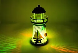 ~ Light Blue Lighthouse Nautical Decor. ~ Creates a stunning display of light and shadow; Fabulous decor. ~ Size: 6