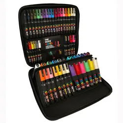 NOT EXACTLY THE POSCA SET YOU WERE LOOKING FOR?. Set of 54 assorted POSCA marker pens. Sturdy zip closure that can be...