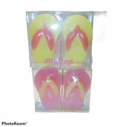 Floating Flip flop citronella candles. New in Box. Pink/yellow. NOT FOR CAKES.  Shipped with USPS First Class Mail or...