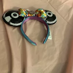 Disney World Parks Sequin Pop Century Mickey Minnie Bow Ears Headband 2022.