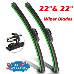Includes:2 pieces genuine all-season wiper blades. Driver Side: one 22