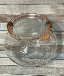 *BUY WITH CONFIDENCE, Long Time US Seller*Make an offer!WECK JARGerman MadeFishbowl shapeClear glass 1 Liter 4 Cups...