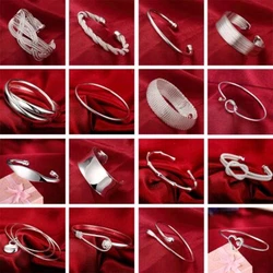 Size: Can be adjusted, open bangle. Material : 925 Silver. Wearing Occasion : Wedding / Prom / Anniversary / Party.