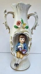 Vintage Victorian Figurine Vase Decor 8