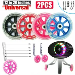 This Set of Heavy Duty Rear Training Wheel Stabilizers Assists Young Learners to Ride Bicycle until They Have Developed...