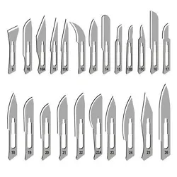 1 SCALPEL HANDEL#4 FREE. AVON SURGICAL. 50 SURGICAL. KNIFE BLADES# STAINLESS STEEL. · We Try Our Best To Describe The...