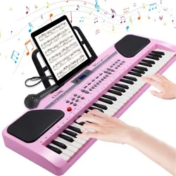 61 Key piano keyboard w/ Stand(opitonal). ♫【Microphone FUNCTION 】: Play and sing along to the music w/ the...