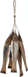 Wood fish decoration, hand painted slight white color, fish size：7.5x1.57