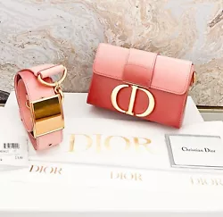 Rare Gorgeous authentic Christian Dior 30 Montaigne Box Ombre Smooth leather crossbody shoulder bag. This flap bag is...