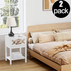 For Small Space：The size of our white nightstand is 15.7