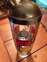 Vintage Cocktail Shaker Paris Theme Drink Mixer Recipes Moulin Rouge Ballet.[BMB3] This collectors piece is in good...