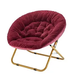 No assembly required. Made with soft faux fur fabric, this chair is extra cozy for sitting and lounging around. The...