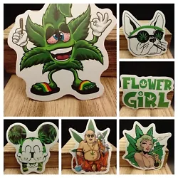 Variety of humorous decal Stickers! Marijuana humor, weed, Maryjane ect. Display your favorites! The more you buy the...