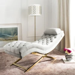 Style Glam. A resort spa in Gstaad inspired this luxurious contemporary chaise with headrest pillow. Its sleek...