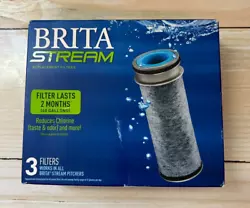 BRITA  STREAM  FILTER-AS-YOU-POUR PITCHER REPLACEMENT FILTERS 3 PK