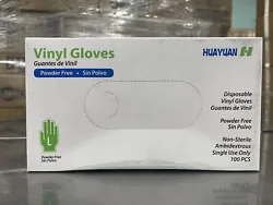 Basic Clear Powder Free Vinyl Gloves 1,000 Count (10 Boxes x 100).