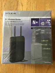 Belkin N+ Wireless Router. Condition is New. Shipped with USPS Priority Mail from a smoke free home.
