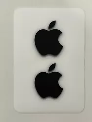 NEW Black Apple Logo Sticker Decal - Genuine OEM - Includes 2 Stickers - Large. Shipped via standard USPS mail.