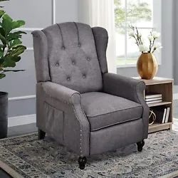 Easy assembly required, build this wingback recliner chair less than 15 minutes. -2 levels of vibration, 6 massage...