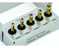 5pcs Set of Gold (Titanium NiTride Coated) Dental Implant Tissue Punch for an Implant Surgery. Tissue Punch Sizes FREE...