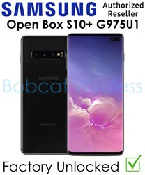 Genuine, Tested, and Certified Samsung Galaxy S10 Plus. Prism Black. Factory Unlocked. Open Box Condition and tough to...