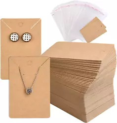 120 Pcs Earring cards. HIGH QUALITY MATERIAL: Necklace cards are made of good blank and kraft paper, durable for use...