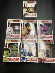 Marvel Age Of Ultron Funko Pop Lot. Please look over all pictures before buying, not all the boxes are mint. Thanks!
