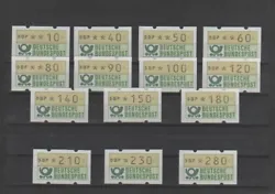ALLEMAGNE RFA - Série indivisible de 14 valeurs des timbres de distributeurs. VOIR SCANN.