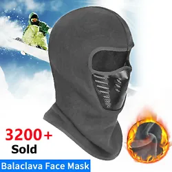 Full face cover mask gear, this winter balaclava is made from lycra and high-quality thermal fleece to protect the...