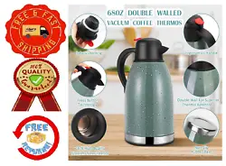 Yummy Sam 2L Stainless Steel Thermos Tea Coffee Carafe Double Wall Vacuum Insulated with Press Button Water Bottle. You...