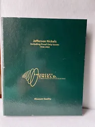 Jefferson Nickels including Proof Issues 1938-2002. Complete Set in Intercept Shield Album with Slipcase. This set was...