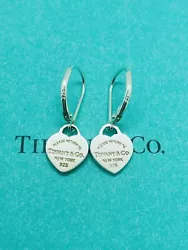 Tiffany & Co Sterling Silver Return To Tiffany Mini Hearts On 925 Hook Earrings. The hearts are 100% genuine...
