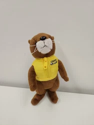 OTTER BOX PLUSH BROWN OTTER WITH YELLOW PUFFER VEST PROMOTIONAL as pictured. Acquired from a recent estate clean out,...
