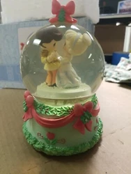 Precious Moments Disney Cinderella Snow Globe Musical Christmas Waterball.