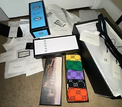 gucci socks with box! brand new 5pack (OS fits mens us size 5-11).