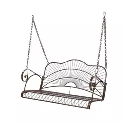 Here is our Outdoor Garden Iron Wire Double Swing Chair. What are you hesitating about?. Match your existing patio...